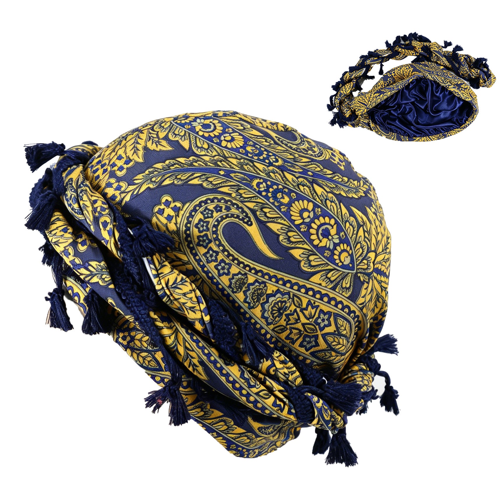 Sports de plein air Paisley Turban Hat Cashew Flower Print Turban Hip-hop Hip-hop Twist