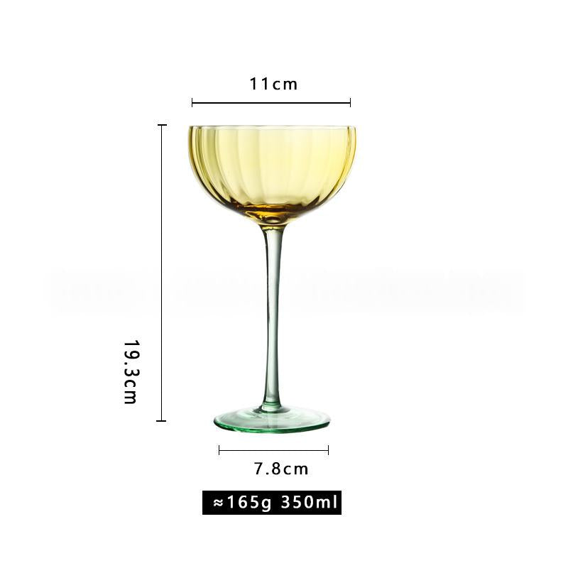 Couleur-bloc verre de vin à rayures verticales