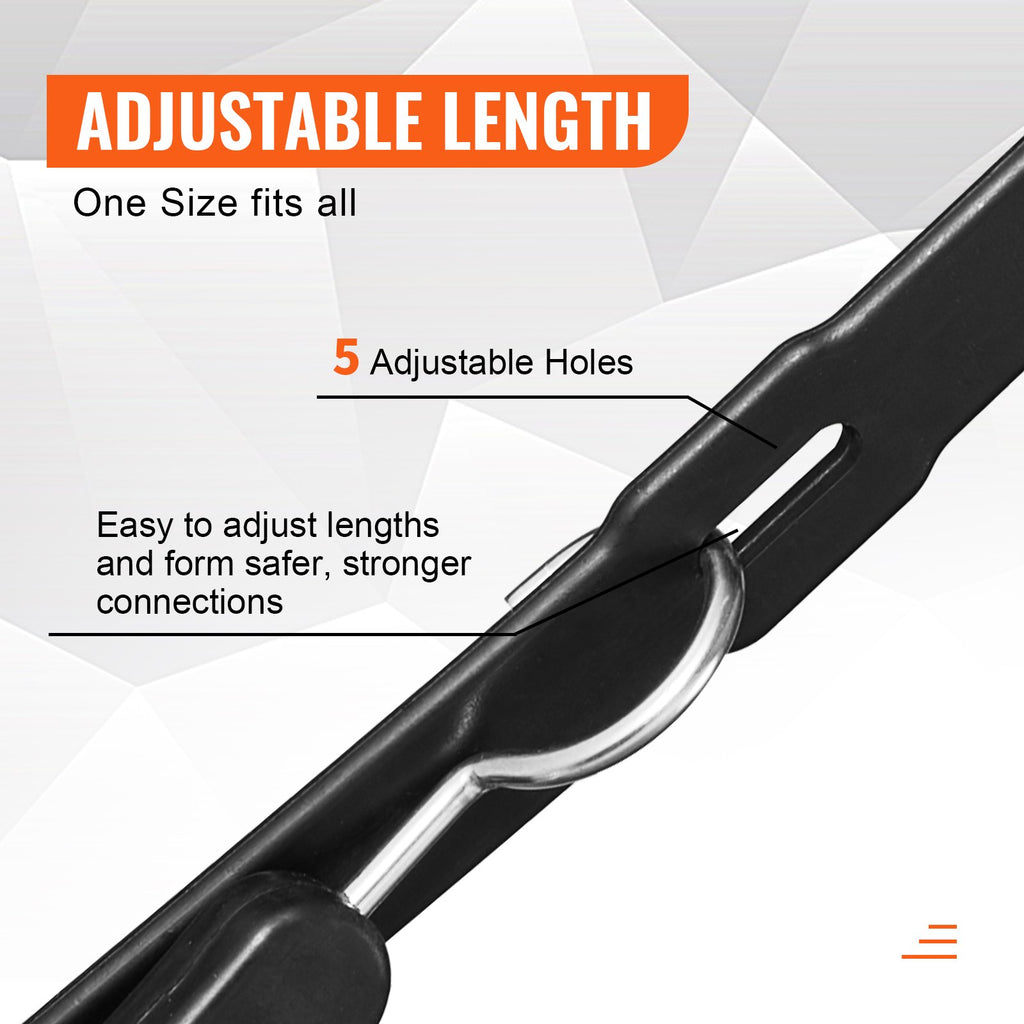 VEVOR 4 Pcs Flat Bungee Cord Set 20 Mm Straps Bungee lourd avec S-Hook