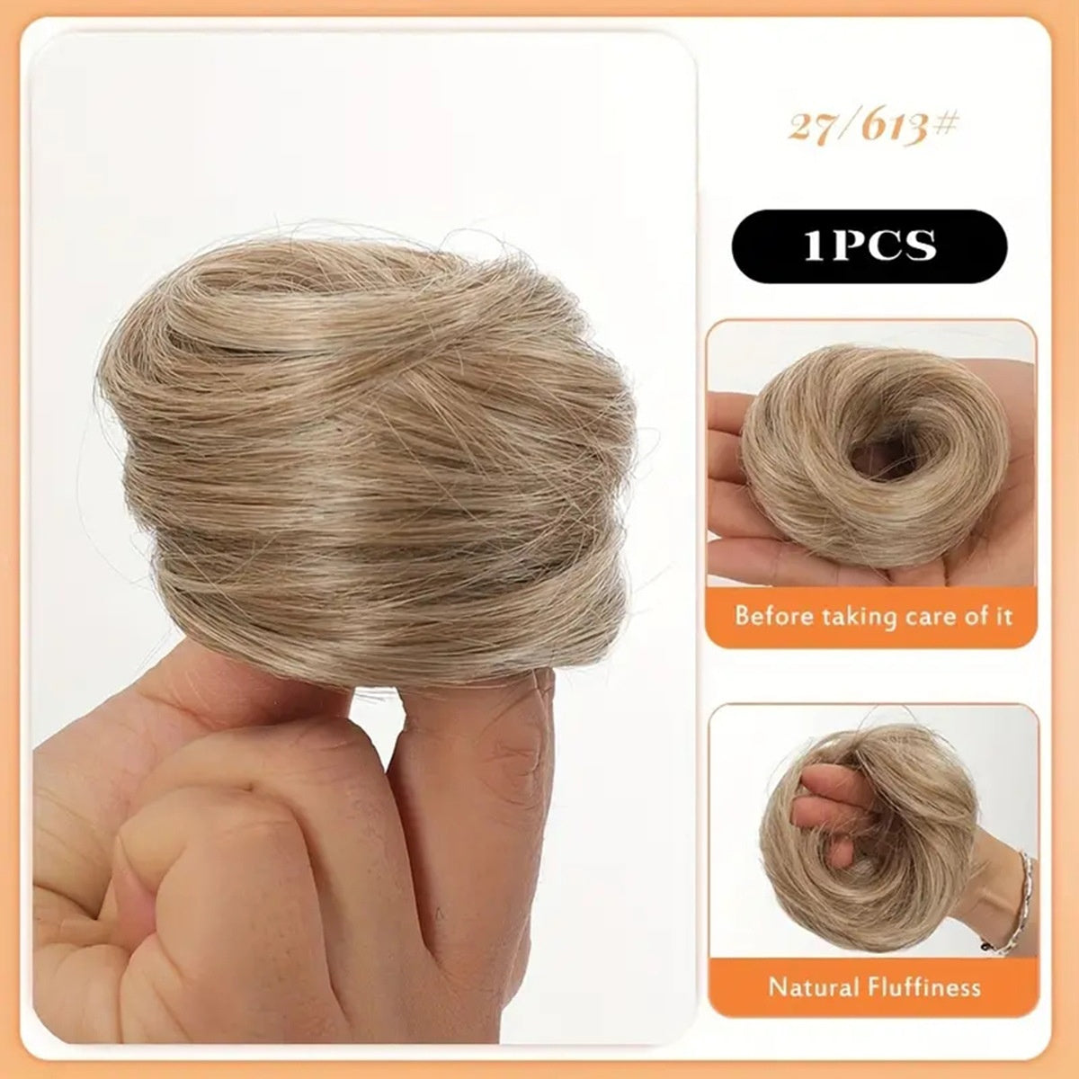 Simulation de boucles de cheveux féminines avec perruque et bande de caoutchouc