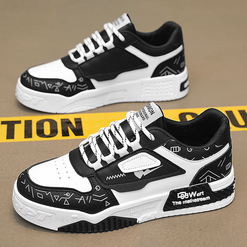 Hauteur Augmenter Waterproof Anti-dérapant Noir Blanc Panda Sports Chaussures Casual