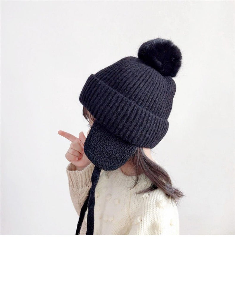 Chapeau de laine d'automne et d'hiver mignon pour enfants