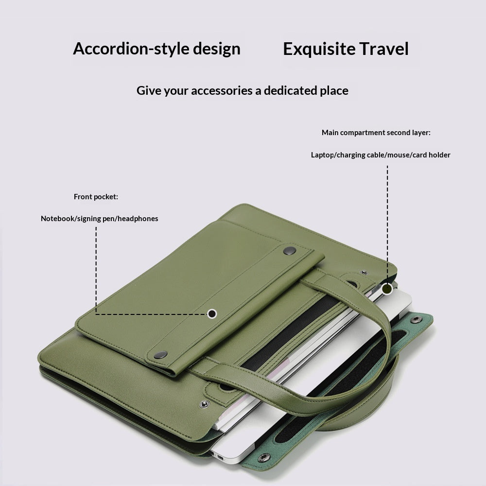 Sac à main pour ordinateur portable de style Accordéon polyvalent
