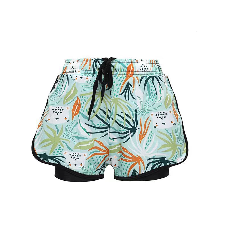 Trunks de natation pour garçons Été Anti-embarrassement Double couche Séchage rapide