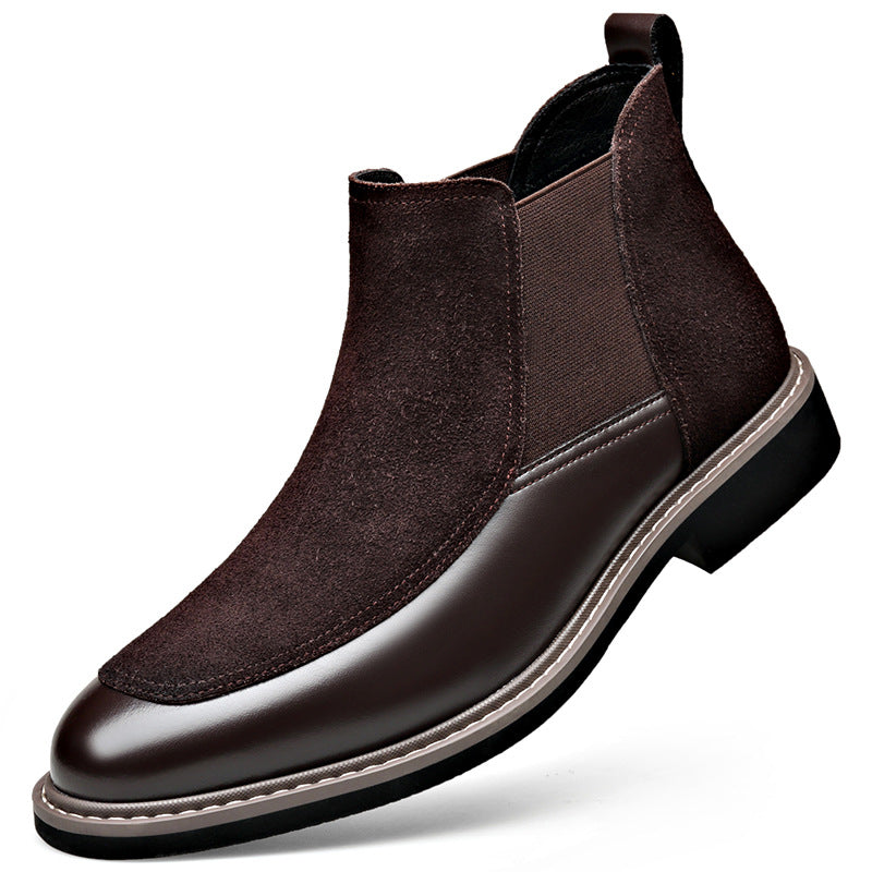 Bottes pour hommes casuales de patchwork chaud doublé de polaire