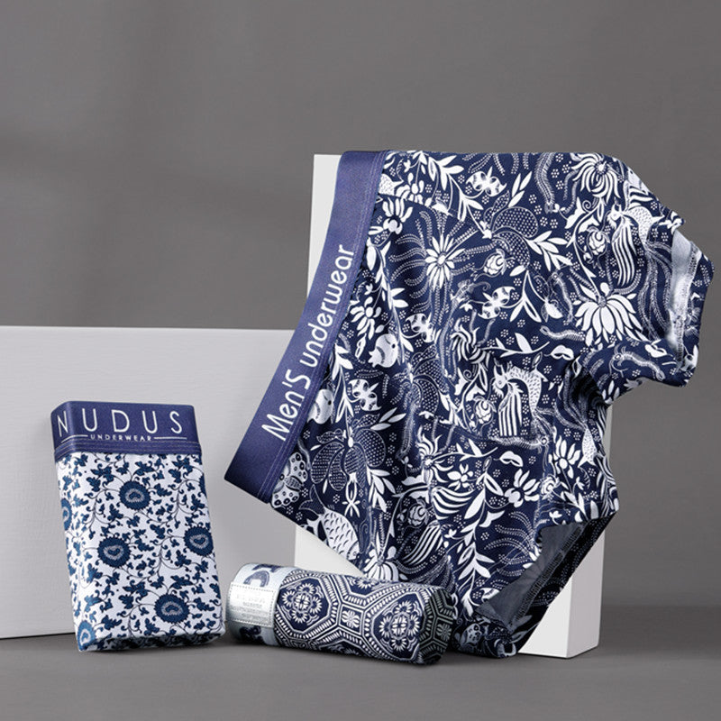 Slips de boxeur tout-cot pour hommes avec un design imprimé