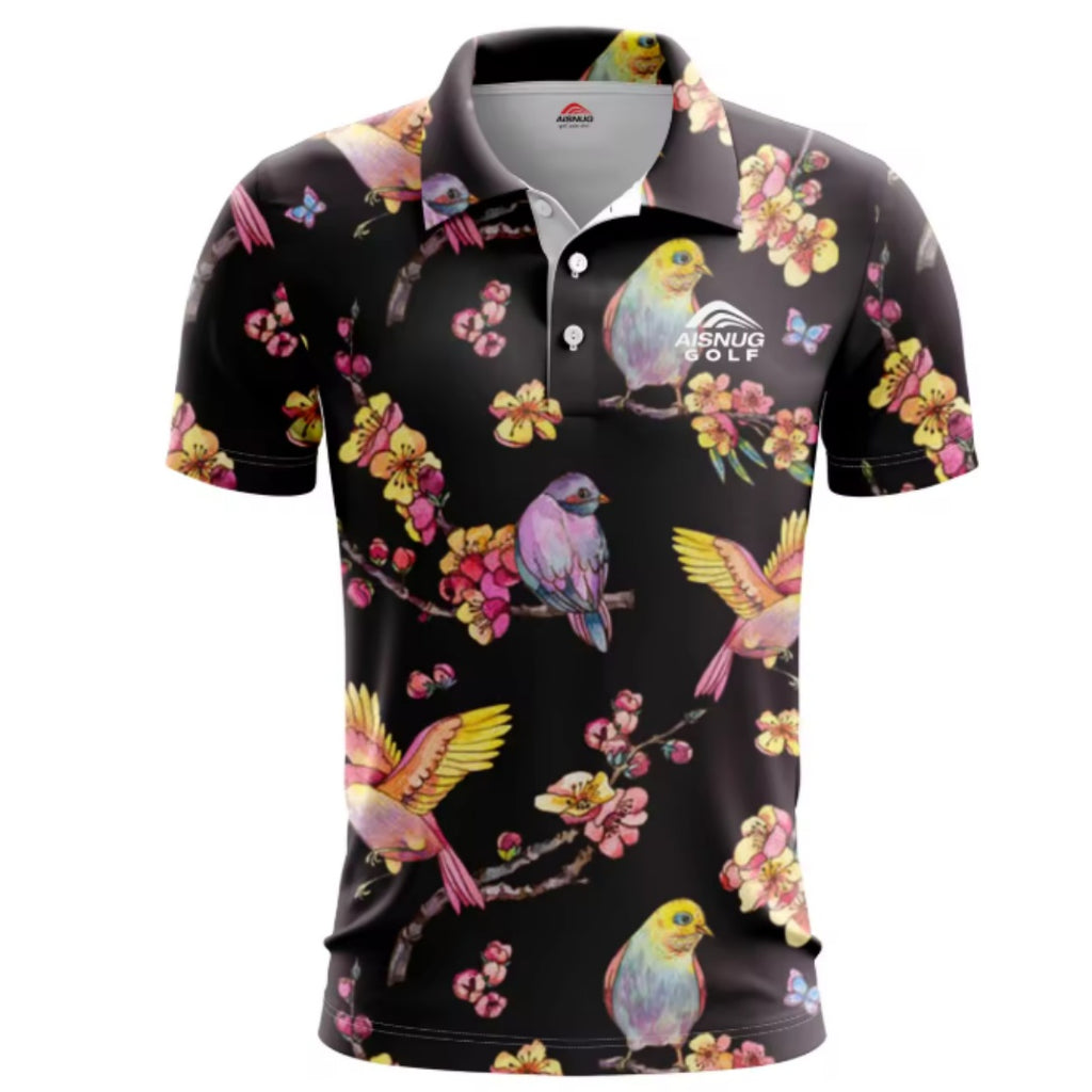 Homme Slim Fit Design Éleve Golf Polo Top