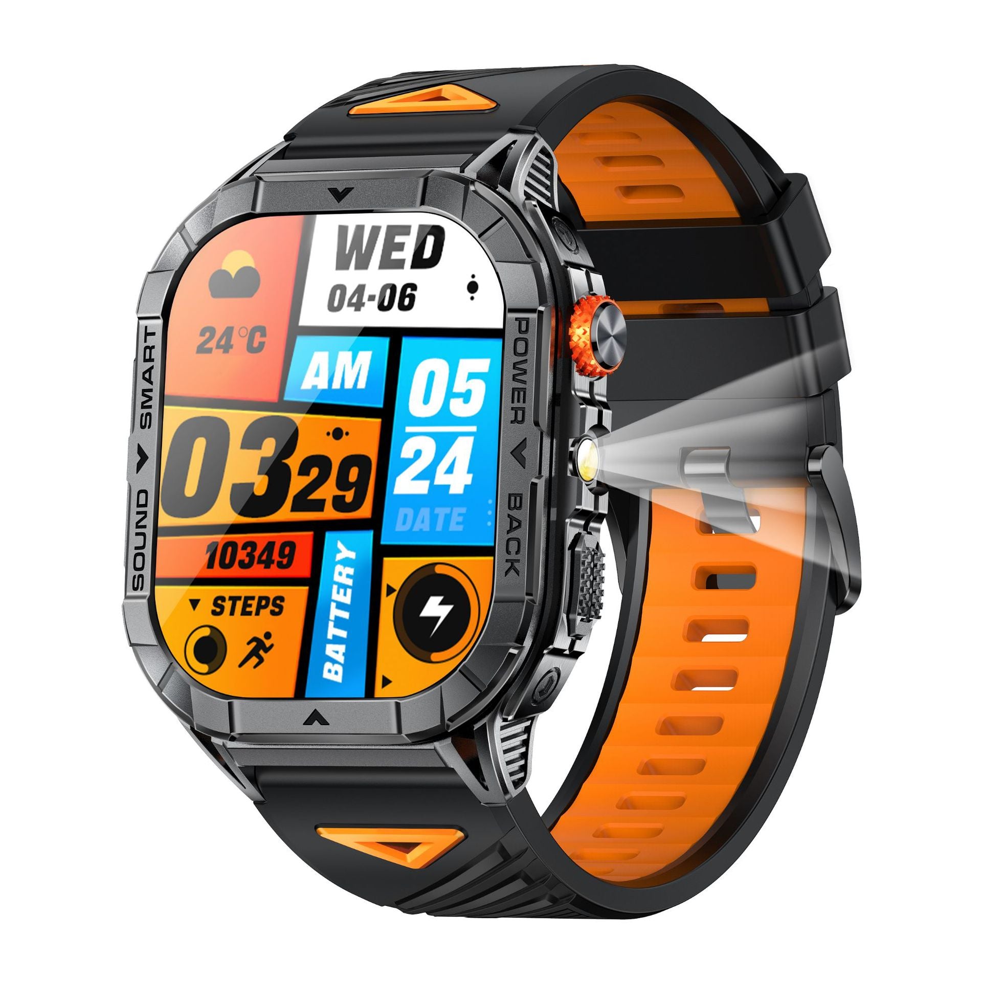 K70A Smartwatch avec surveillance de la fréquence cardiaque et appel Bluetooth