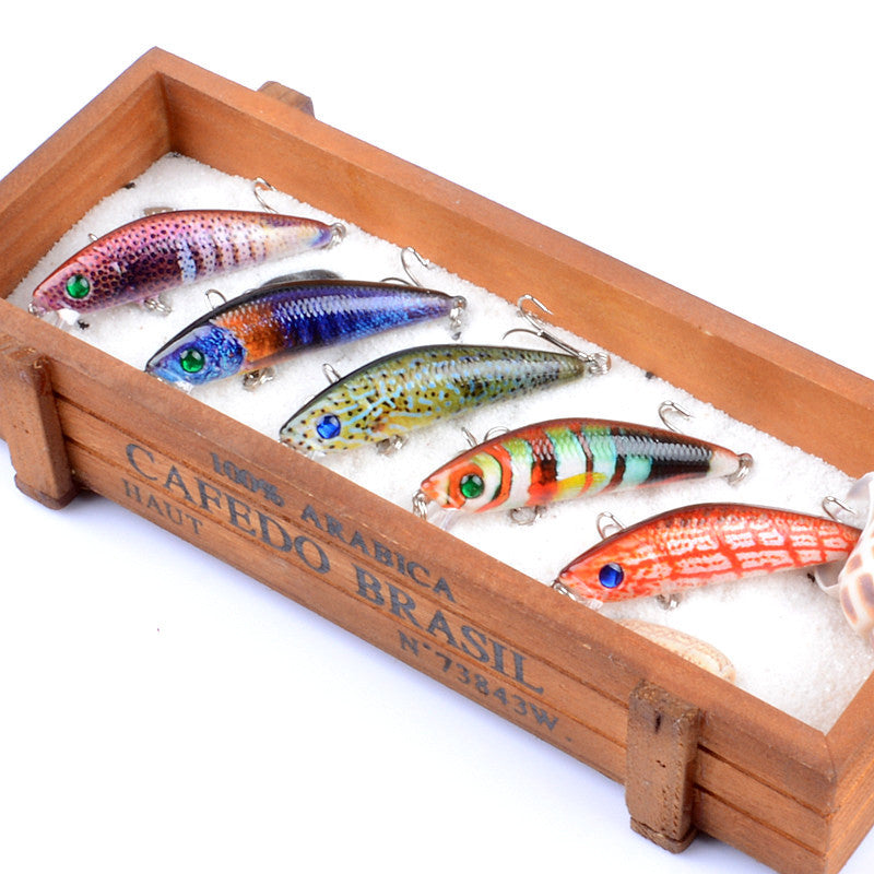 Micro-objet 4.5CM Lent bruit en plastique faux bait basse et mandarin poisson dur
