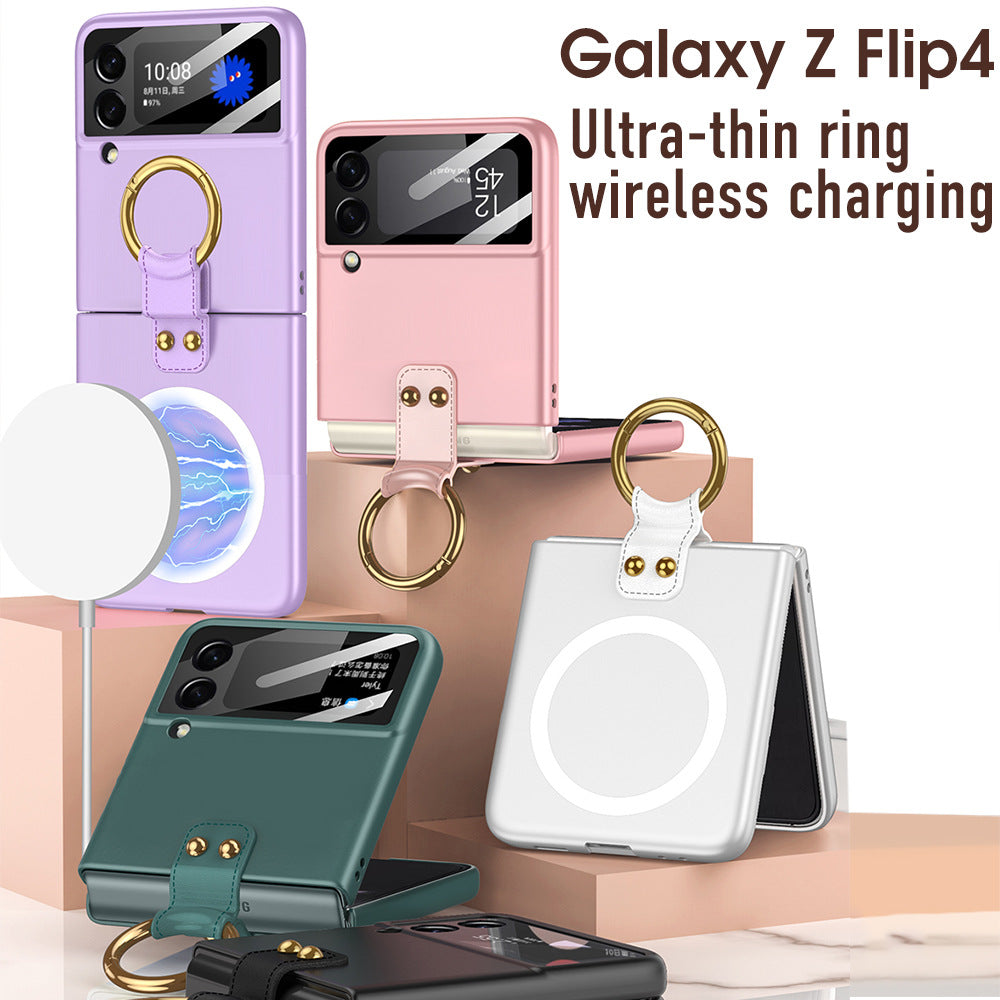Applicable bague d'écran pliable sans fil chargeur téléphone Case