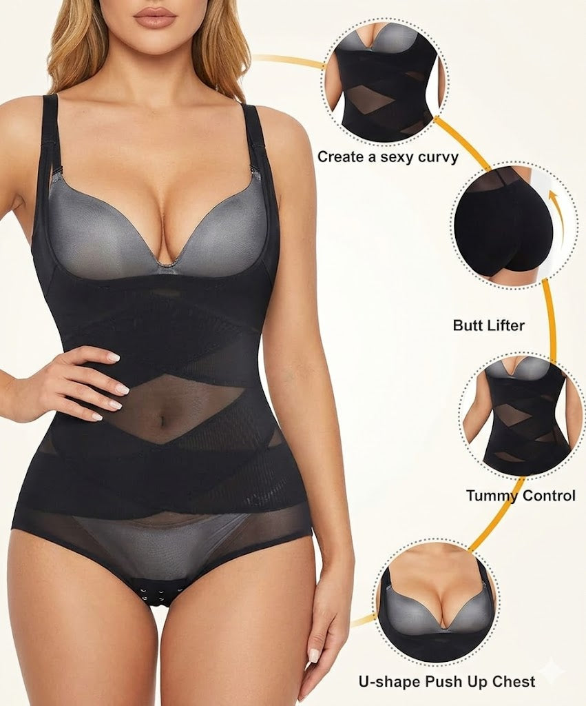 Formewear Combinaison pour femmes Tummy Control Butt Lifter Panty Hi-Waist Trainer Corps d'estomac