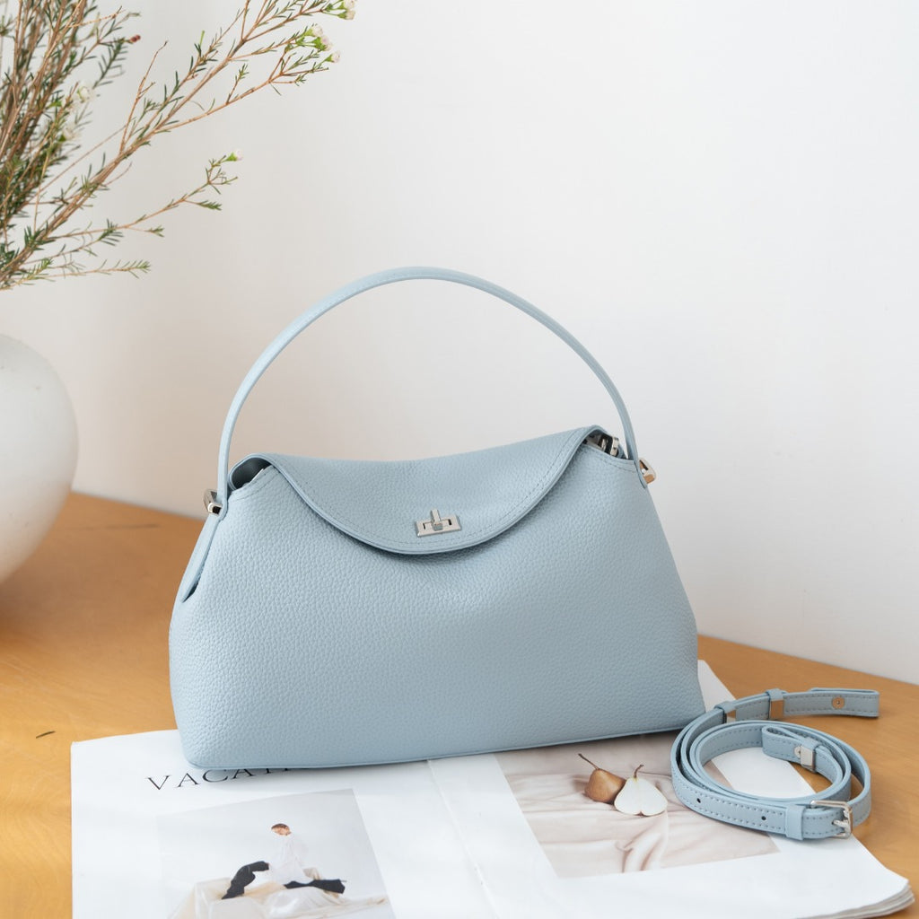 Véritable sac transversal polyvalent en cuir de navette pour femmes