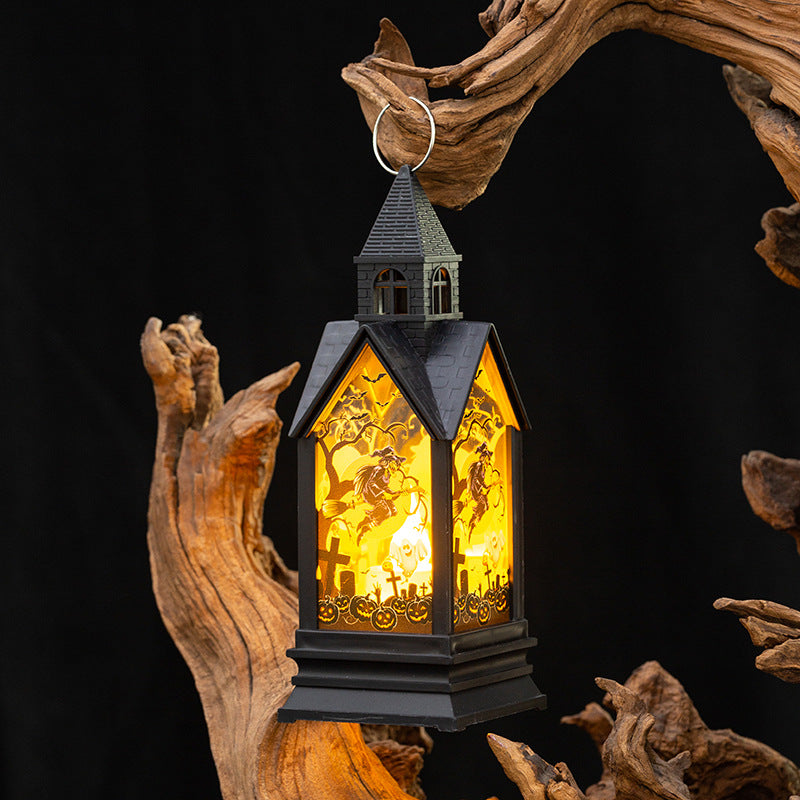 Décorations d'Halloween Light-emission Portable Pumpkin Light Atmosphere Castle Night Light