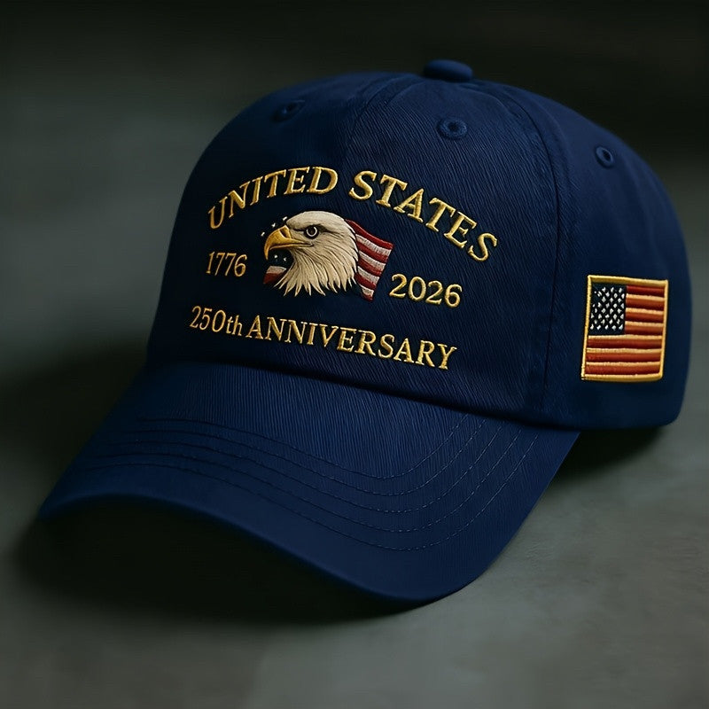 American 250th Anniversary Casquette de baseball adaptée aux hommes et aux femmes - Embro ajustable unisexe