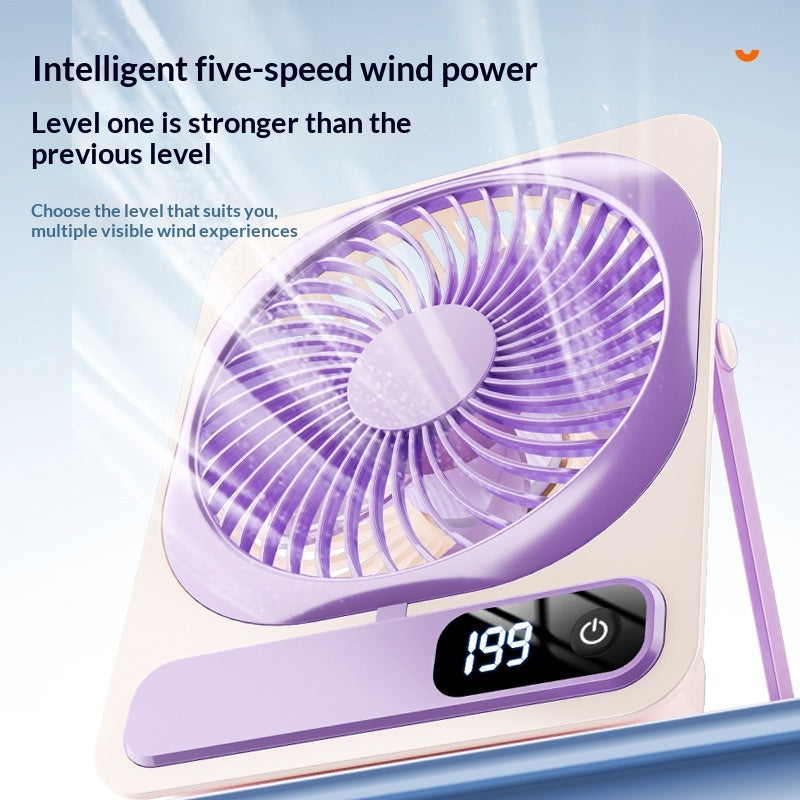 Affichage numérique Mini ventilateur de papier chargé USB