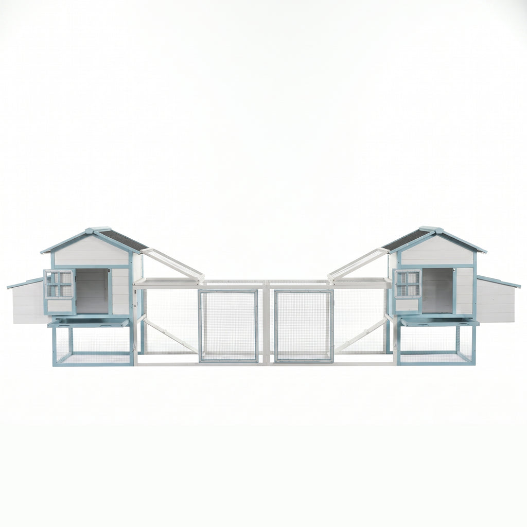 Coop grand poulet en bois avec double boîte de nidification