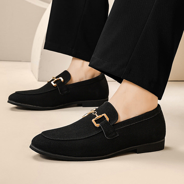 Hommes Casual Chaussures en cuir avec boucles en métal