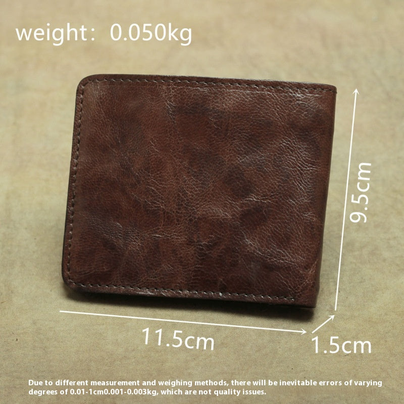 Portefeuille en cuir vintage rétro simple