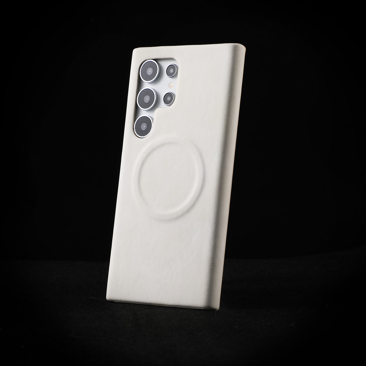 Étui téléphonique en cuir givré