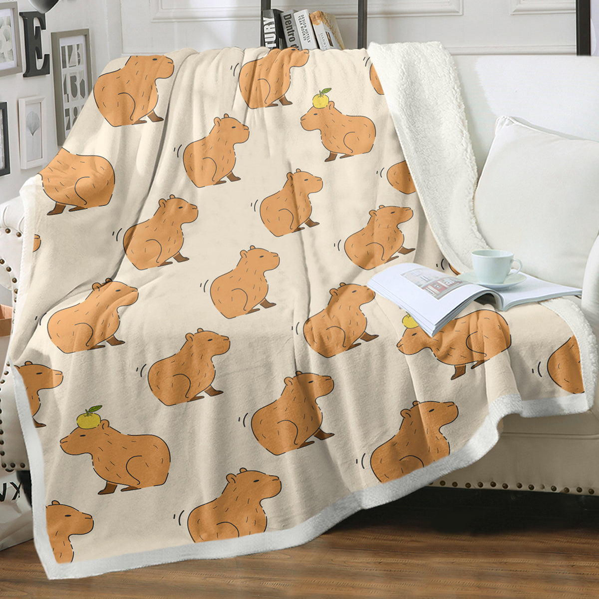 Cadeau de couverture Capybara pour les filles Garçons Enfants Animaux Lovers Soft Blankets Coupes Capybara Coz