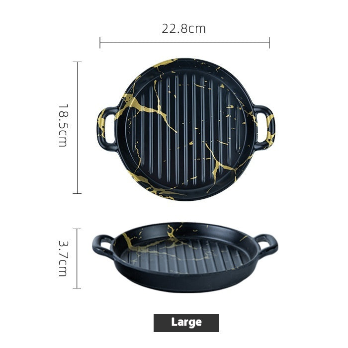 Barbecue créative Melamine Binaural Western Cuisine Assiette