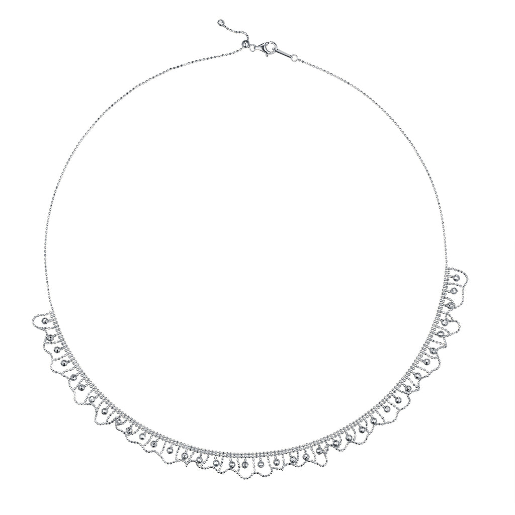 S925 Collier de bord de pétoncle en argent Sterling 45cm réglable 9,5mm large 5.2g Platine Gold R