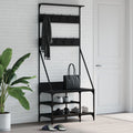 Rack de vêtements avec plateau de chaussures 80x Rack de vêtements avec