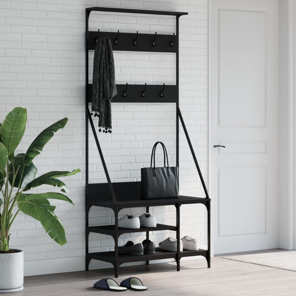 Rack de vêtements avec plateau de chaussures 80x Rack de vêtements avec