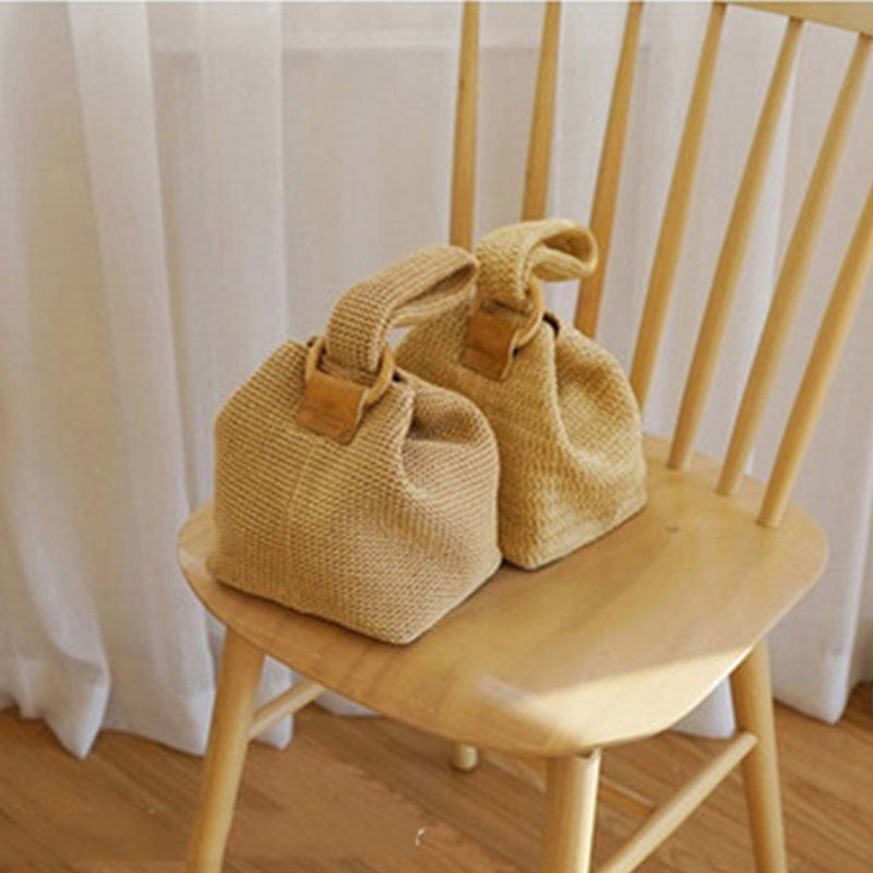 Sac en paille pour femmes Beach Woven sac en coton