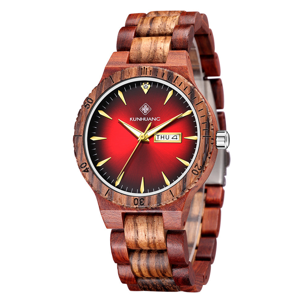 Marque- Montre en bois
