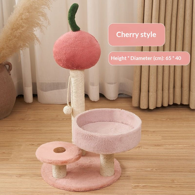 Arbre de chat tout-en-un et lit de chat