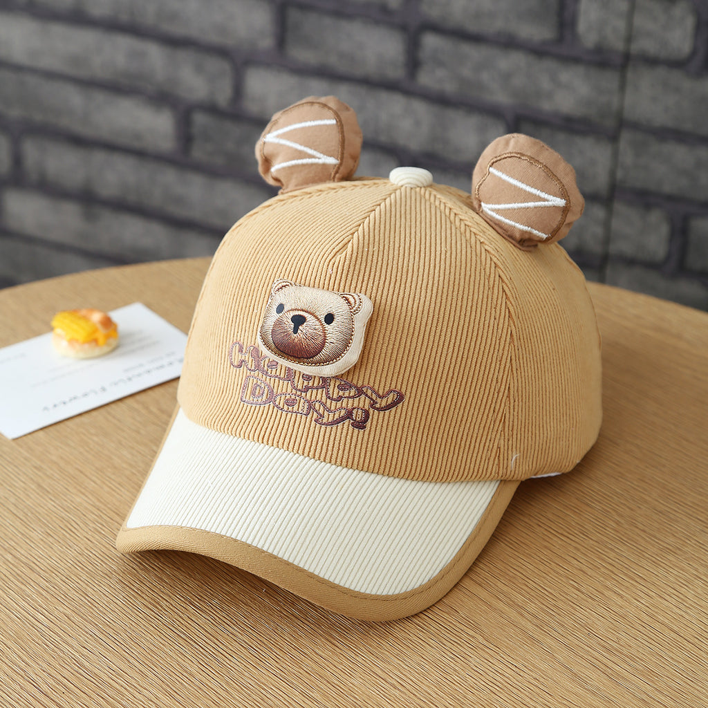 Casquette de baseball en forme d'ours brodé en trois dimensions pour usage quotidien