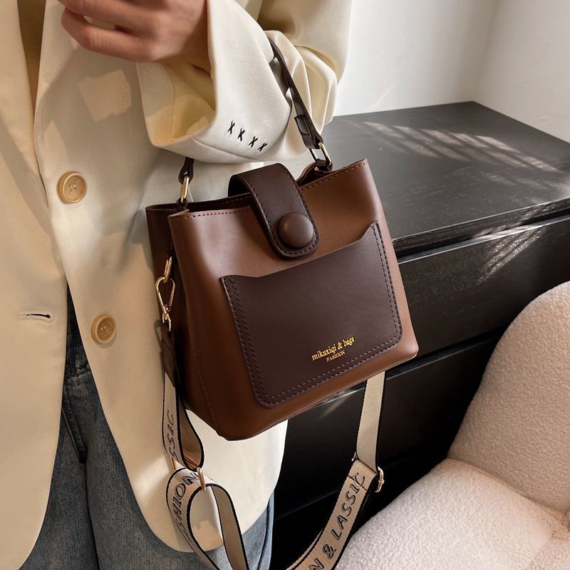Sac à bandoulière large Sac à seau simple Chic
