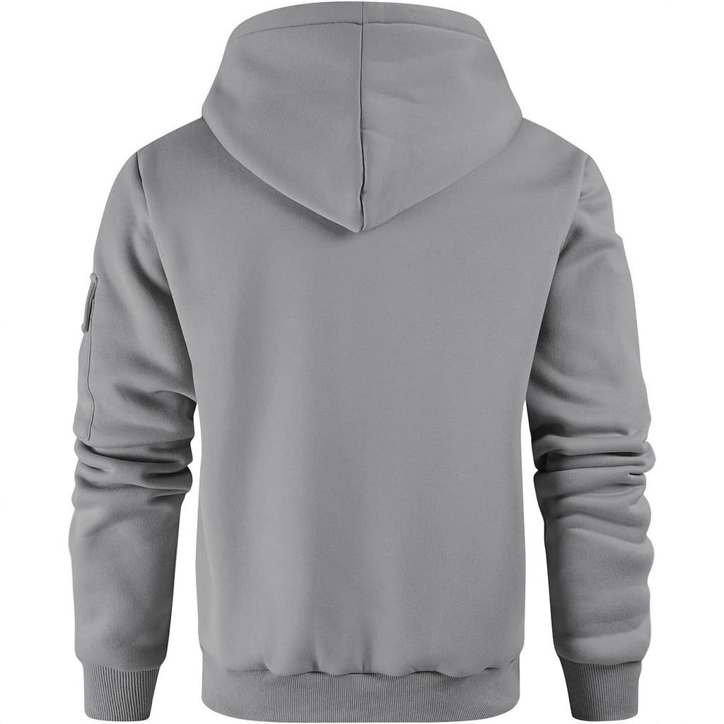 Haut de veste à manches longues à capuche pour hommes