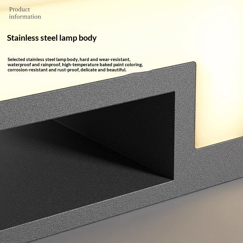 Minimaliste moderne extérieur solaire en acier inoxydable étanche lumières de cour
