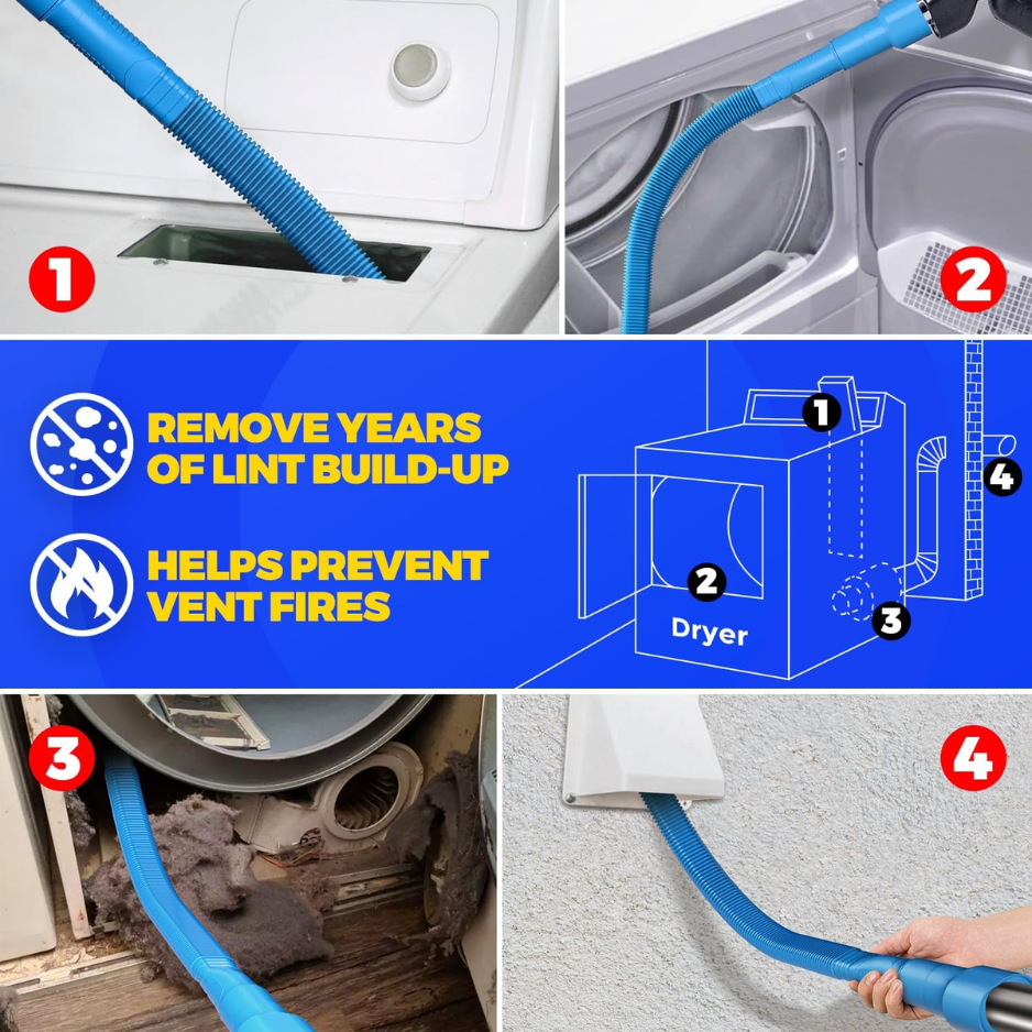 Kit de fixation aspirateur de nettoyage de l'aspirateur pour lave-linge bleu 31.5