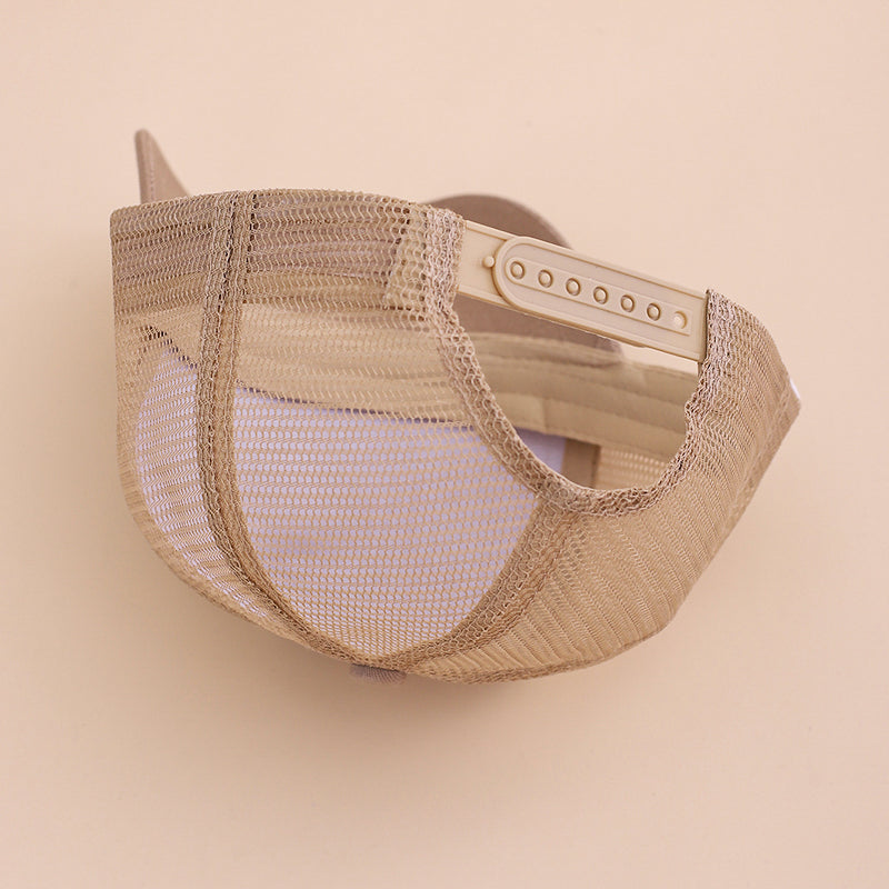 Solid-color Patchwork Mesh Respirant Soft-top Trendy et Simple Style Cap de baseball Suitab