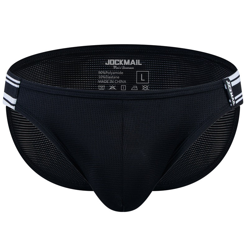 Tissu fluorescent Sous-vêtements pour hommes Triangle Silk Mesh