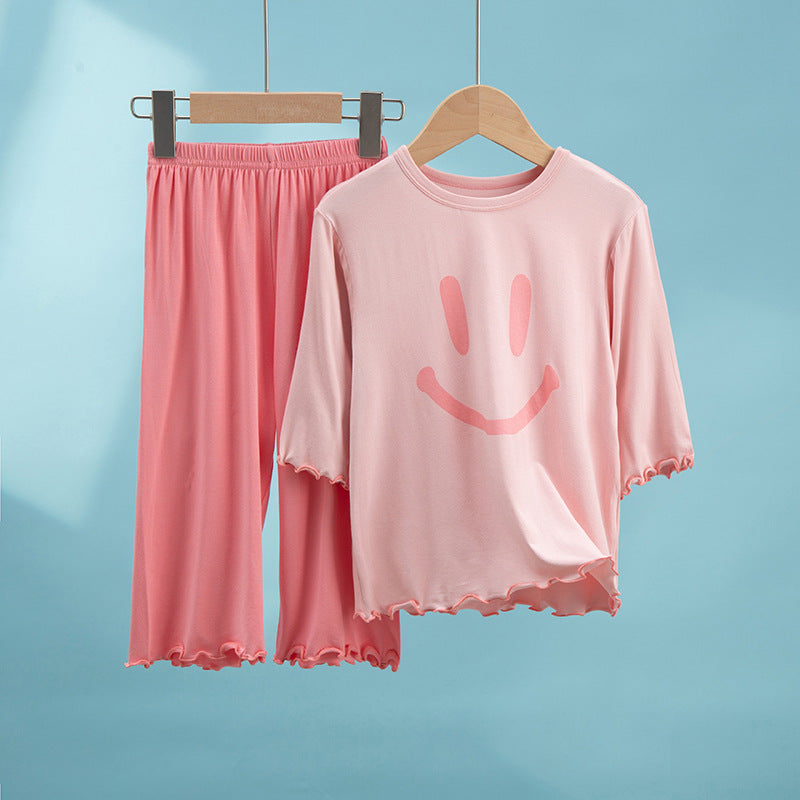 Vêtements de maison à manches courtes pour les filles