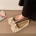 Style coréen Femmes Suede Bow Slip-On Moccasins