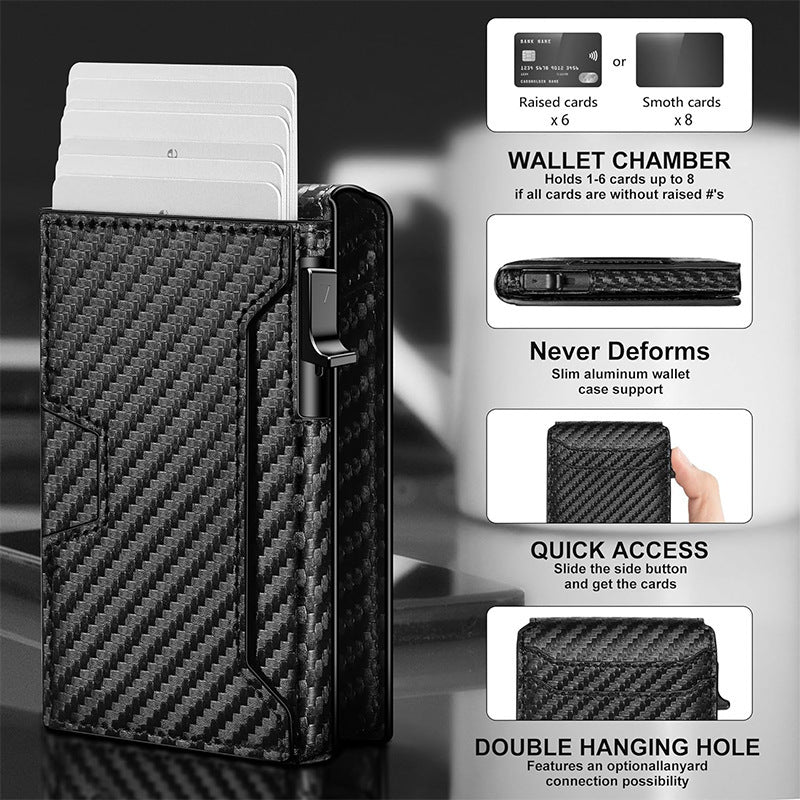 Porte-cartes Flip Wallet Homme Multifonctionnel