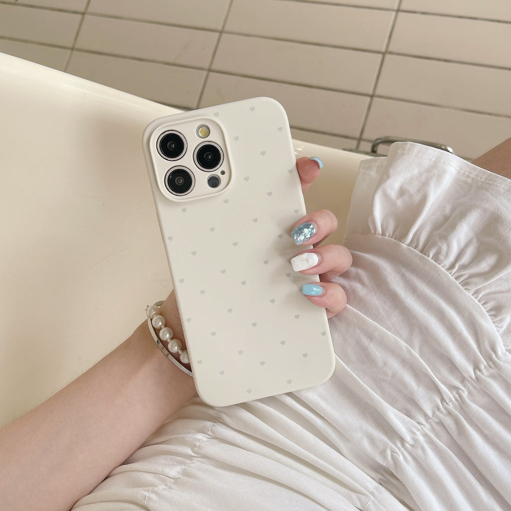 Phone Case Love Coeur Silicone liquide Buck Résistance