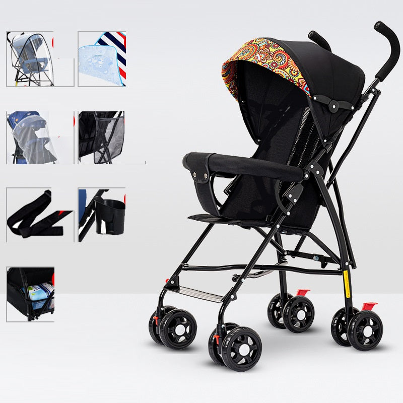 Assieds-toi et couche-toi Bébé Portable Pliant Simple Trolley