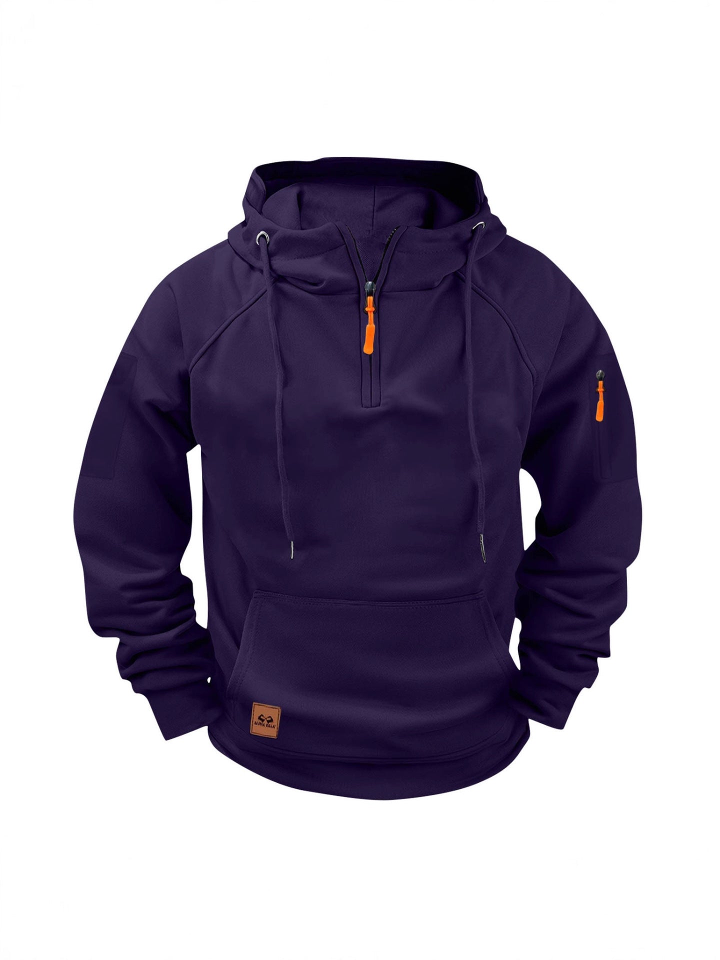 Printemps et automne Sweatshirt homme Hoodie Zipper Multi-Pocket Pullover Sports Casual Sweat
