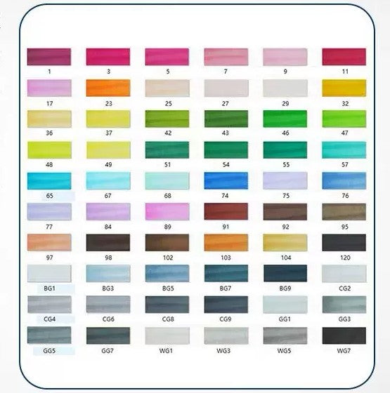Double-tête alcool huileux couleur Animation stylo de peinture pour les étudiants professionnels d'art