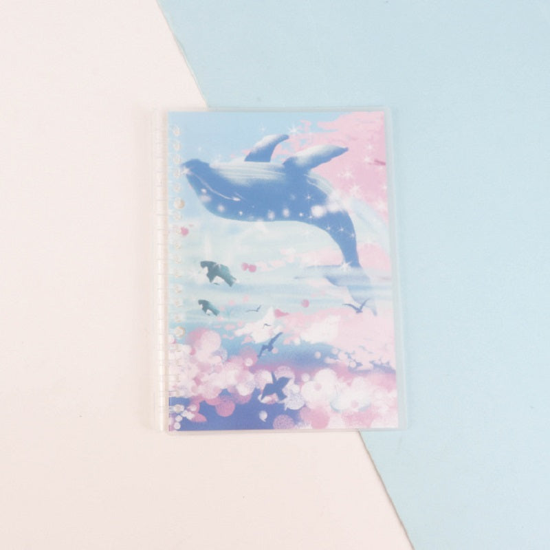 Ledger à main ensemble mignon feuille libre carnet pour les enfants étudiants