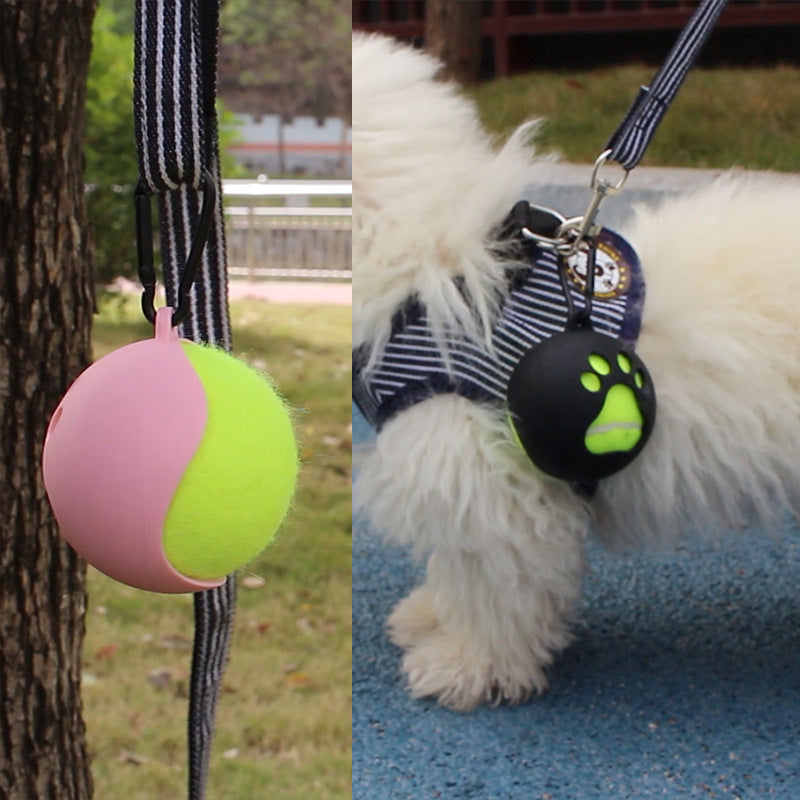 Bracelet de tennis Portable mains-libres chien fournitures de marche d'entraînement boule gaine