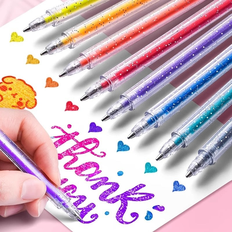 Stylos colorés de glissade Stylos brillants de Curry