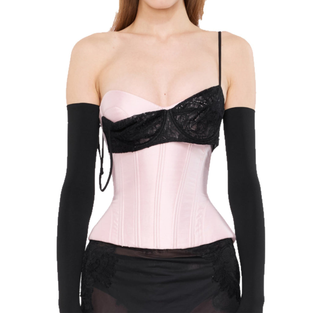 Corset en dentelle serrée pour femmes avec désossage sous-cutané
