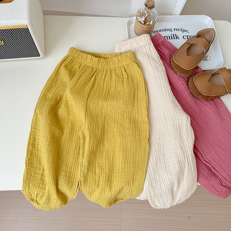 Pantalon pyjama pour filles en coton mince